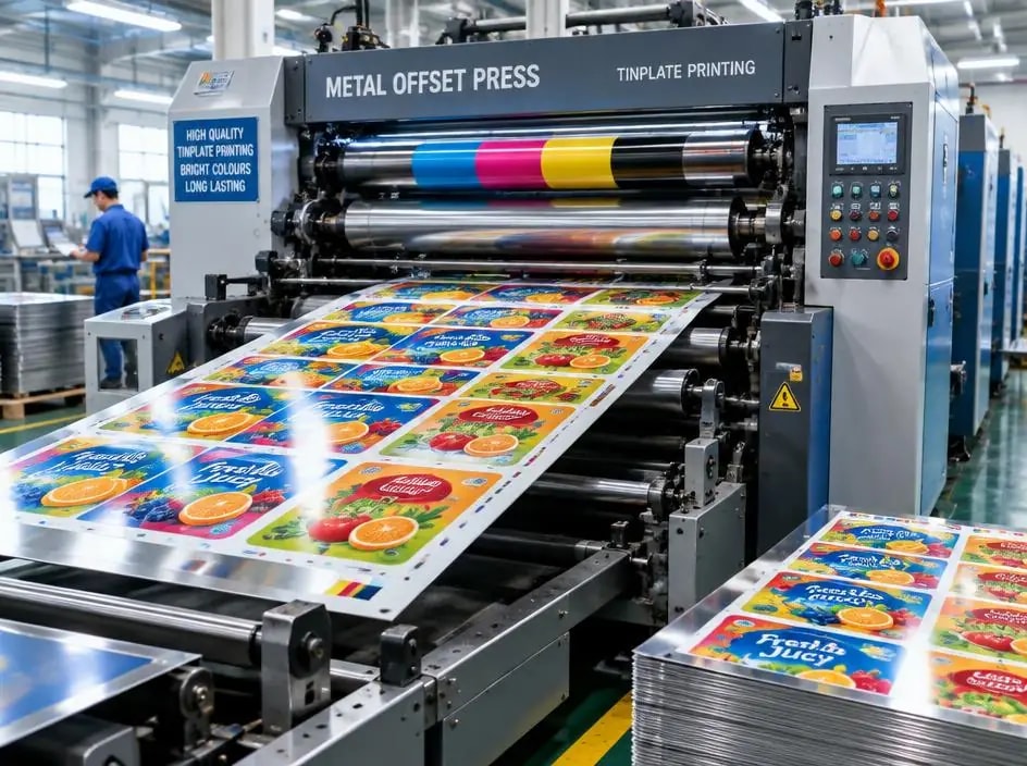 Metal offset printing