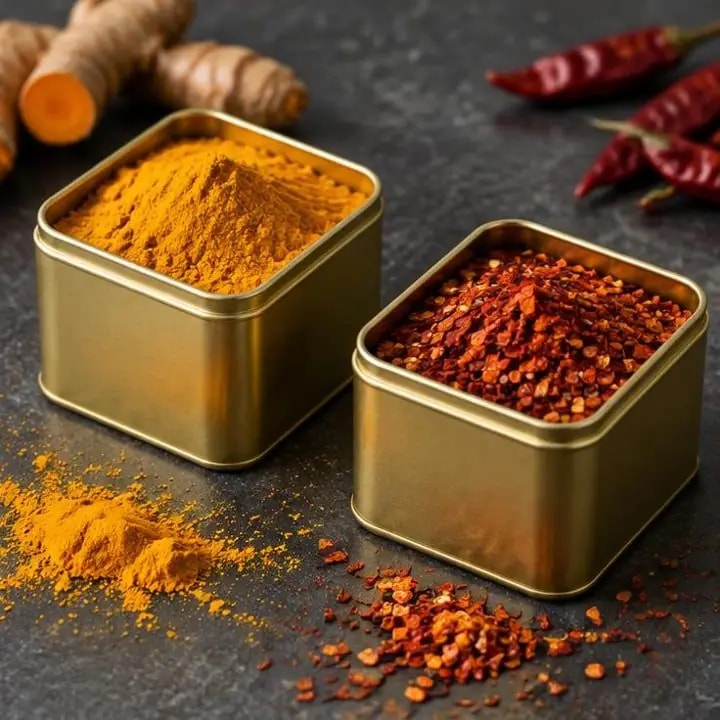 Square & Rectangular Tins for Spices
