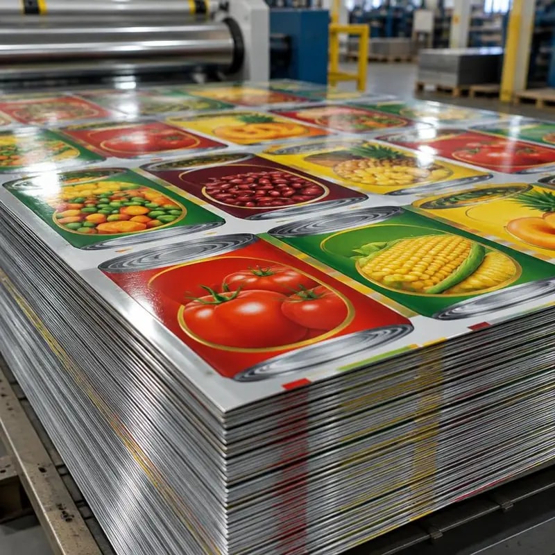 Printed tinplate sheets