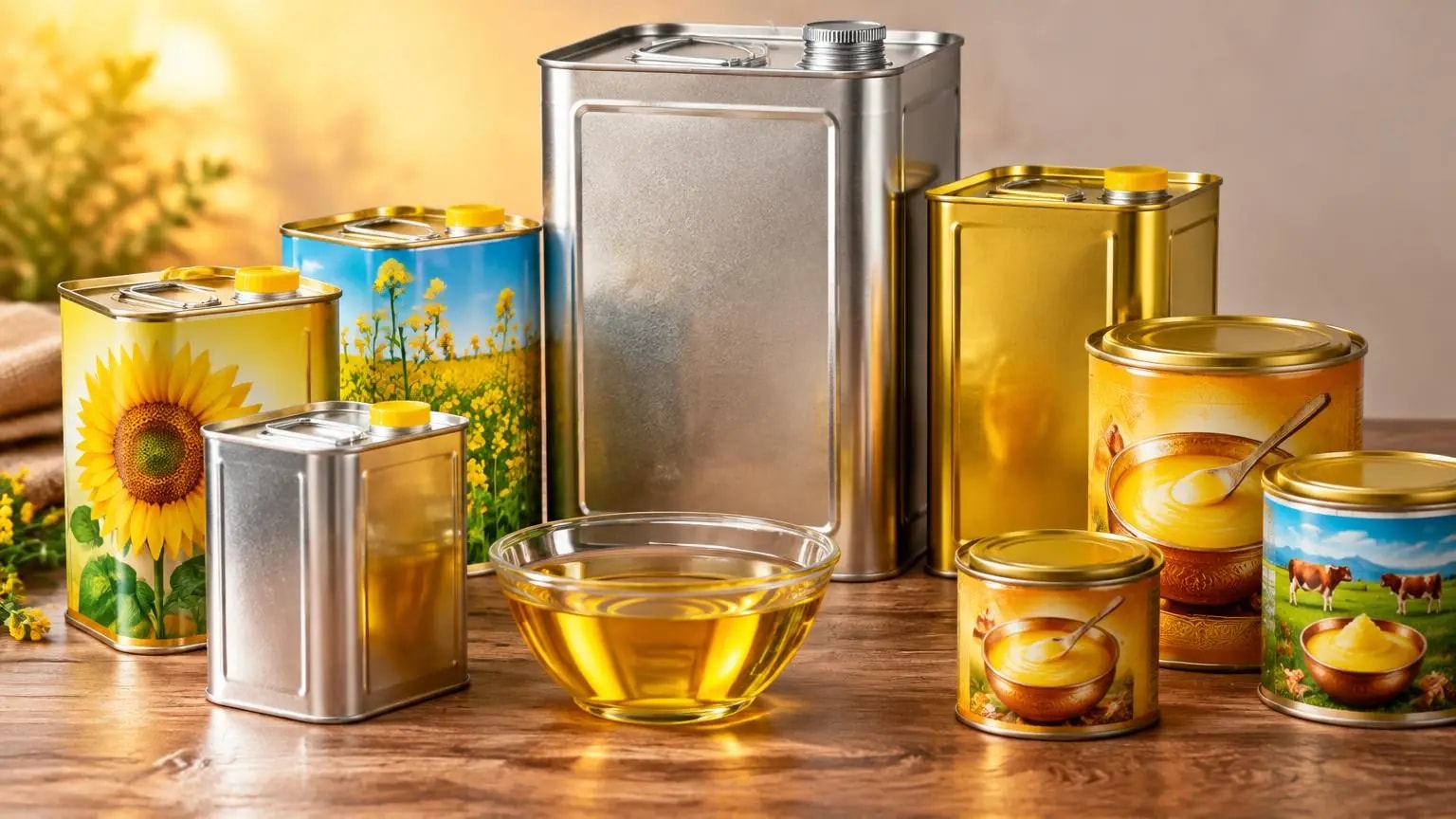 Edible Oil & Ghee Tins