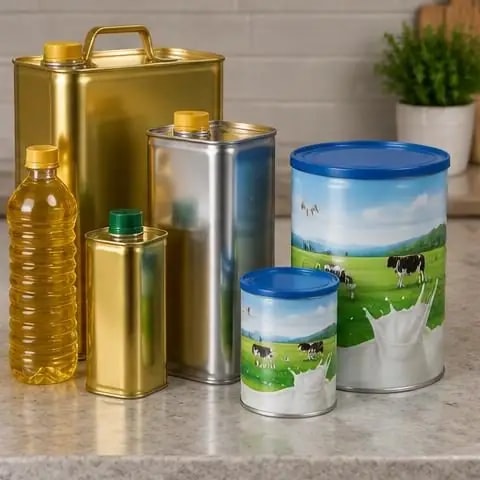 Metal packaging for Edible oil & dairy